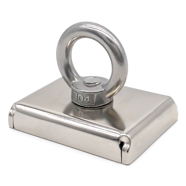 Bộ cứu hộ từ tính hình chữ nhật Nam châm câu cá Neodymium với vòng SST