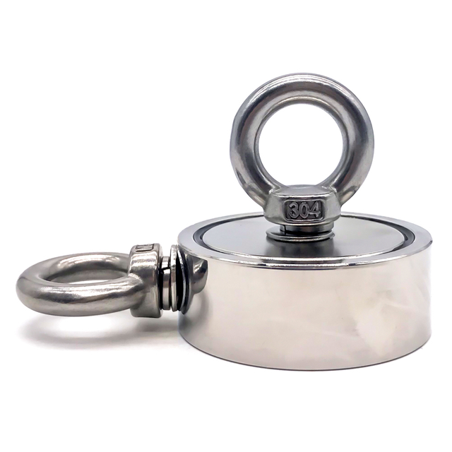 Double Sides SST Eyebolt Epoxy Filling Neodymium Fishing Magnet