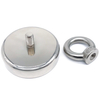 Nam châm câu cá Neodymium tròn một mặt bằng thép không gỉ Eyenut