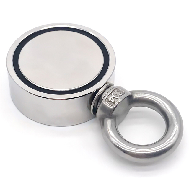 Nam châm câu cá hai mặt Neodymium với SST Eye Stud 