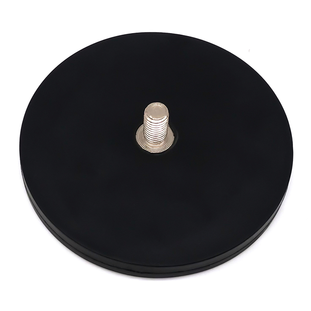 Nam châm nồi Neodymium cao su đen đa cực bên ngoài